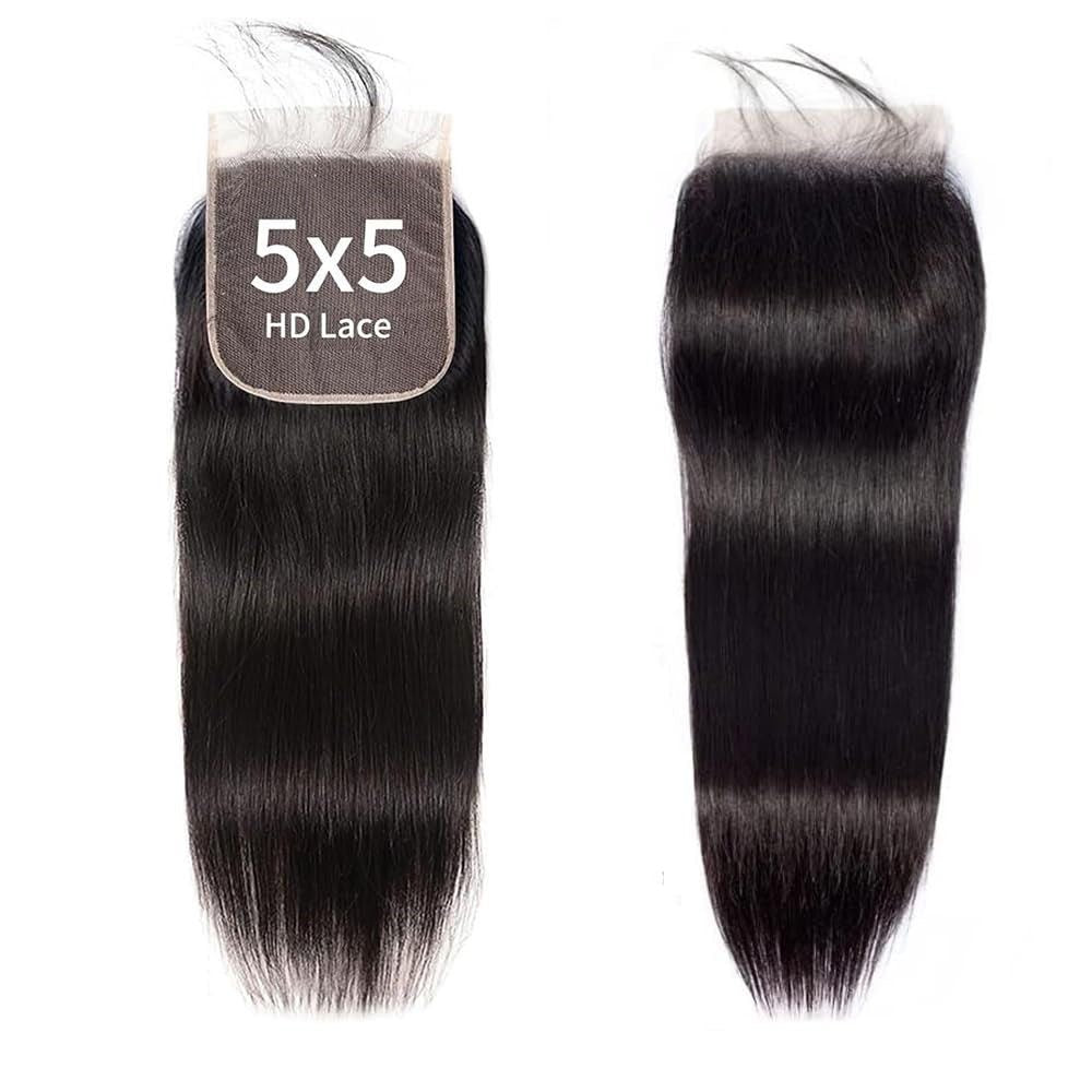 Raw Luxury Straight 5x5 Transparent Closure