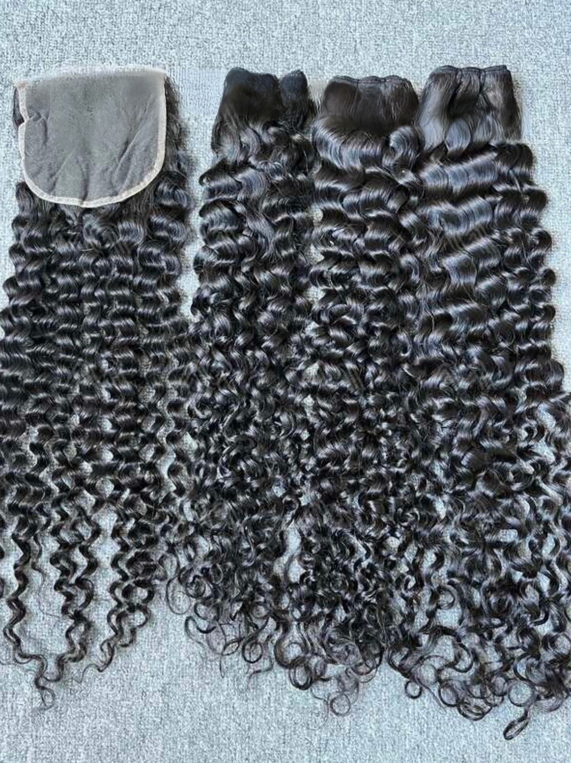Raw Luxury Italian Curly 3 Bundles With 4X4 Transparent Closure Deal