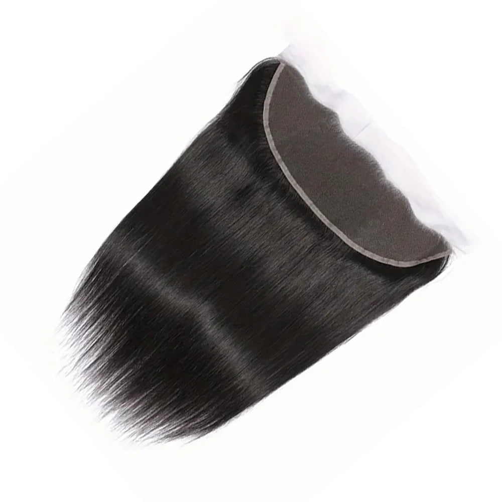 Raw Luxury Straight 3 Bundles With 13x4 Transparent Frontal Deal