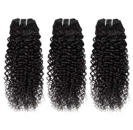 Raw Luxury Jerry Curly 3 Bundles With 4X4 Transparent Closure Deal