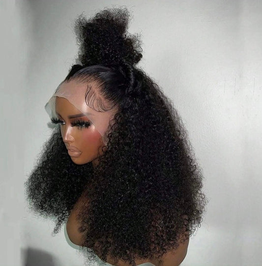 Raw Luxury Jerry Curl Transparent Lace Wig