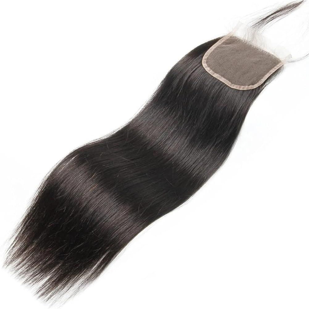 Raw Luxury Straight 3 Bundles With 4x4 Transparent Closure Deal