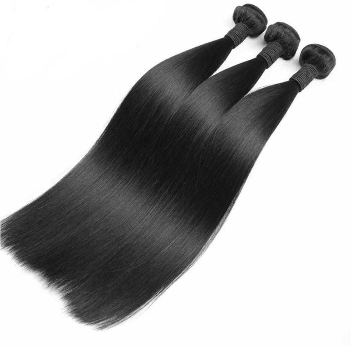 Raw Luxury Straight 3 Bundles With 4x4 Transparent Closure Deal